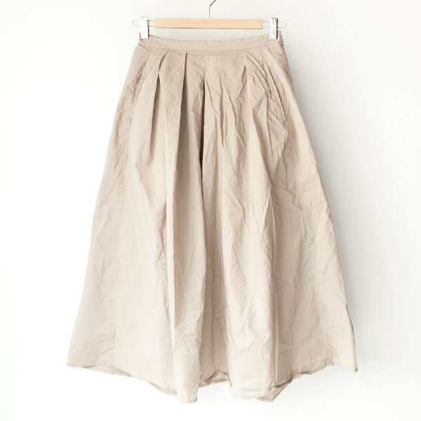 【Ladies'】Manual Alphabet マニュアル・アルファベット 60 lawn tuck skirt : moca 60ローン タック スカート：モカ