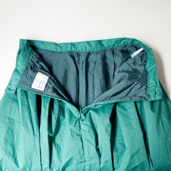 【Ladies'】Manual Alphabet マニュアル・アルファベット 60 lawn tuck skirt : green 60ローン タック スカート：グリーン