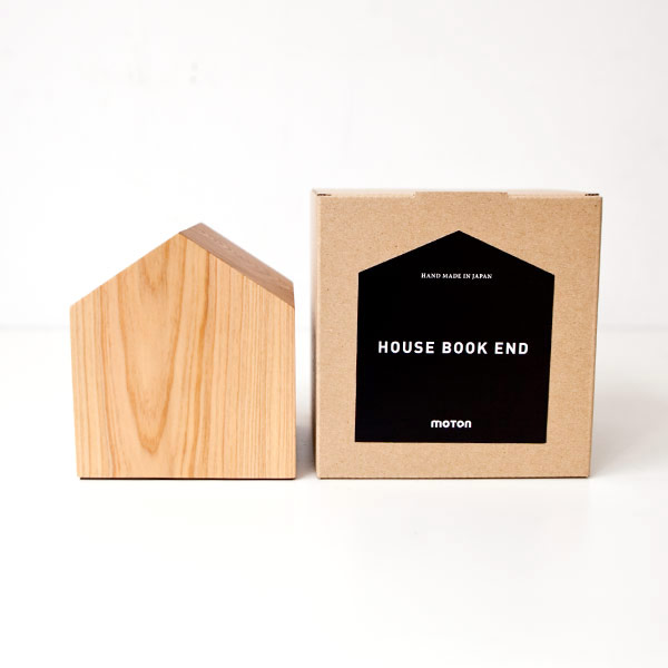 moton モトン / House book end : wood ハウス ブックエンド ウッド