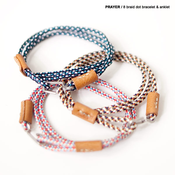 PRAYER プレア 京くみひも / 8 braid dot bracelet & anklet アンクレット＆ブレスレット（兼用）