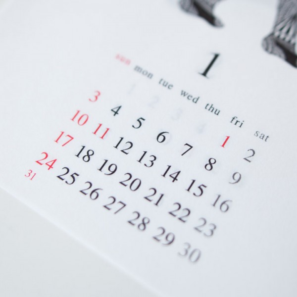 Apsu アプスー x struct ストラクト Calendar カレンダー 2016 : 1月始まり