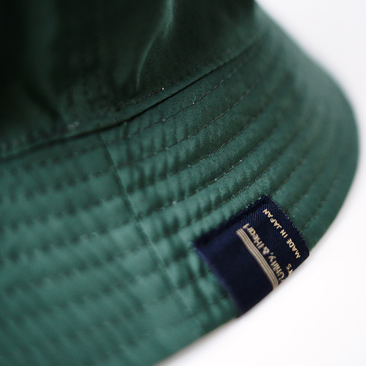 1sin イッシン REVERSIBLE BUCKET HAT : BEIGE, GREEN リバーシブル バケットハット : ベージュ, グリーン