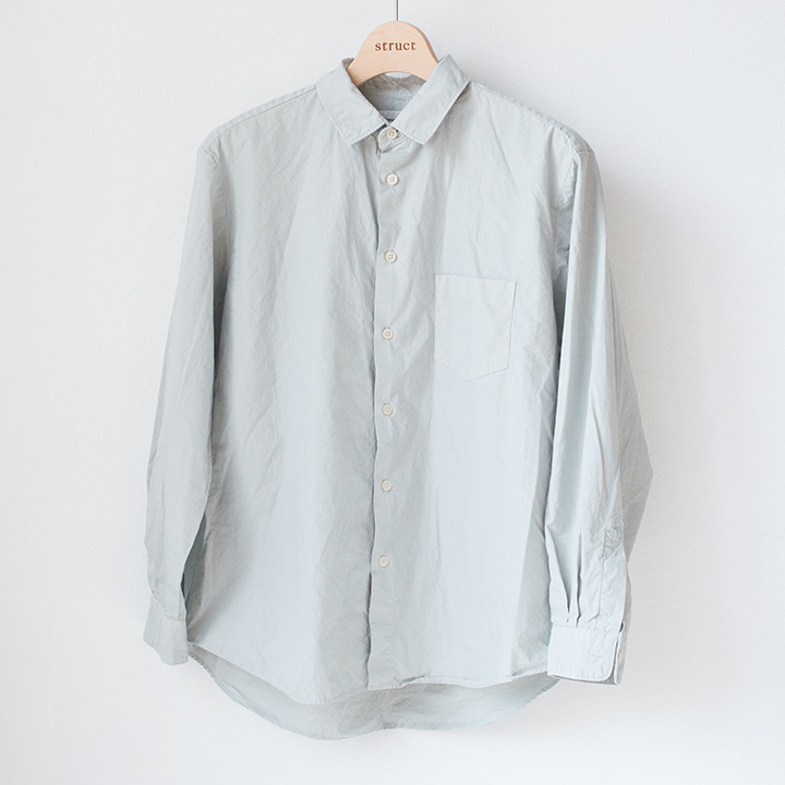 Manual Alphabet マニュアル アルファベット Piece dyed big shirts : grey 製品染め ビッグ シャツ グレイ
