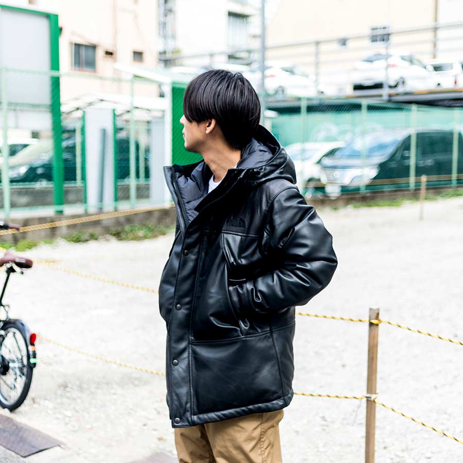 THE NORTH FACE PURPLE LABEL / Mountain Down Leather Jacket レザーダウン パープルレーベル 上半身カット